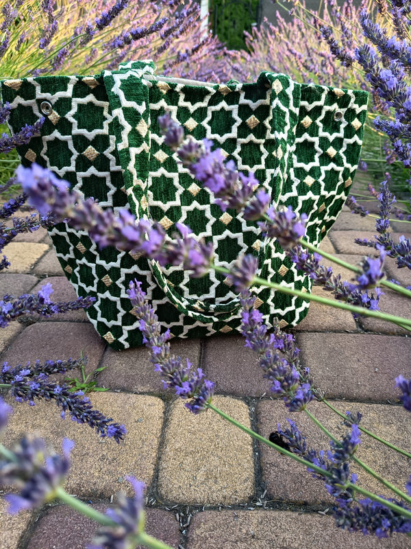 Marokańska boho shoperka zielona