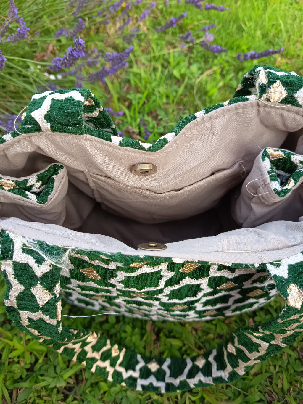 Marokańska boho shoperka zielona