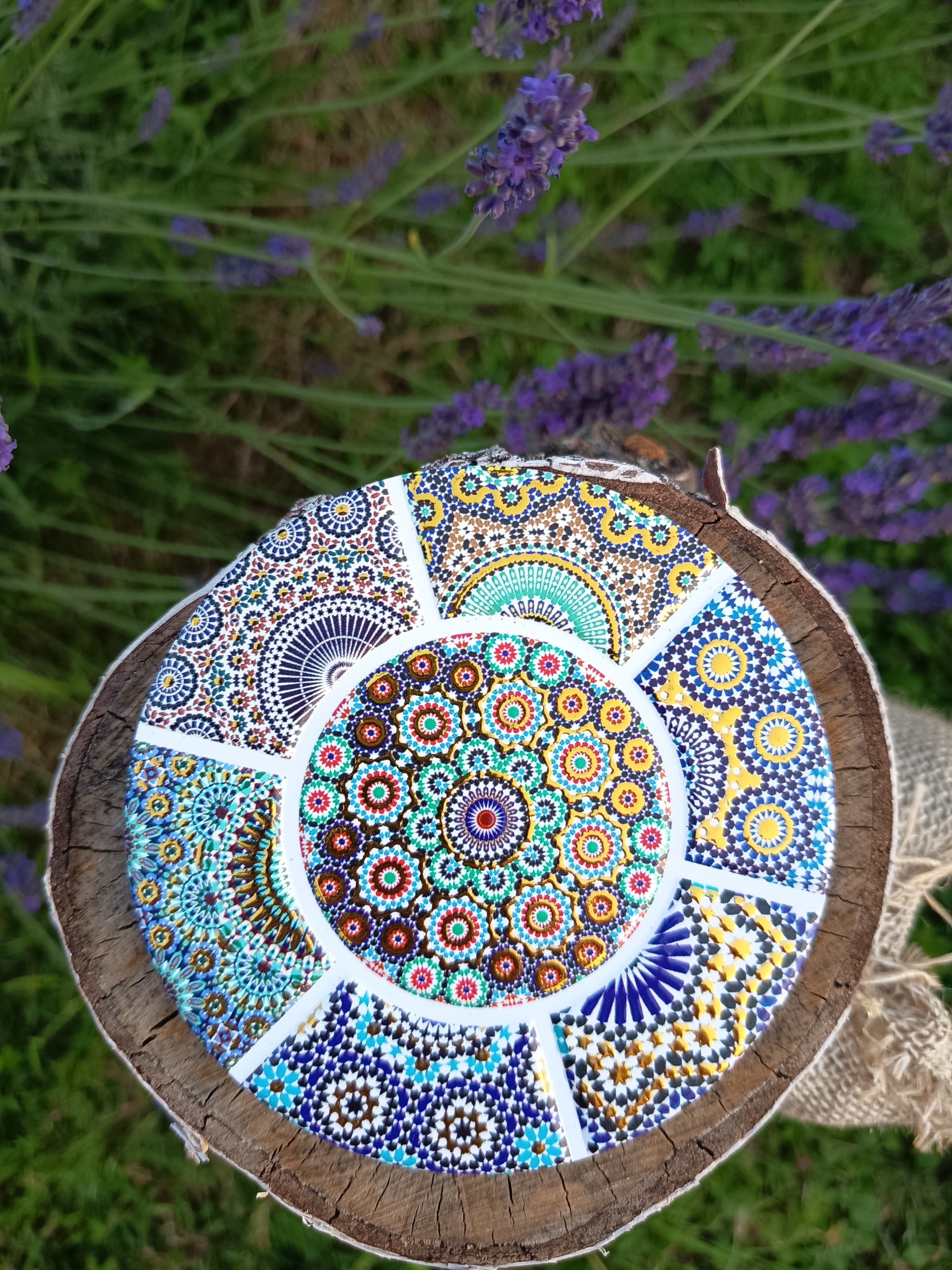 Ceramiczna okrągła podkładka z Maroka