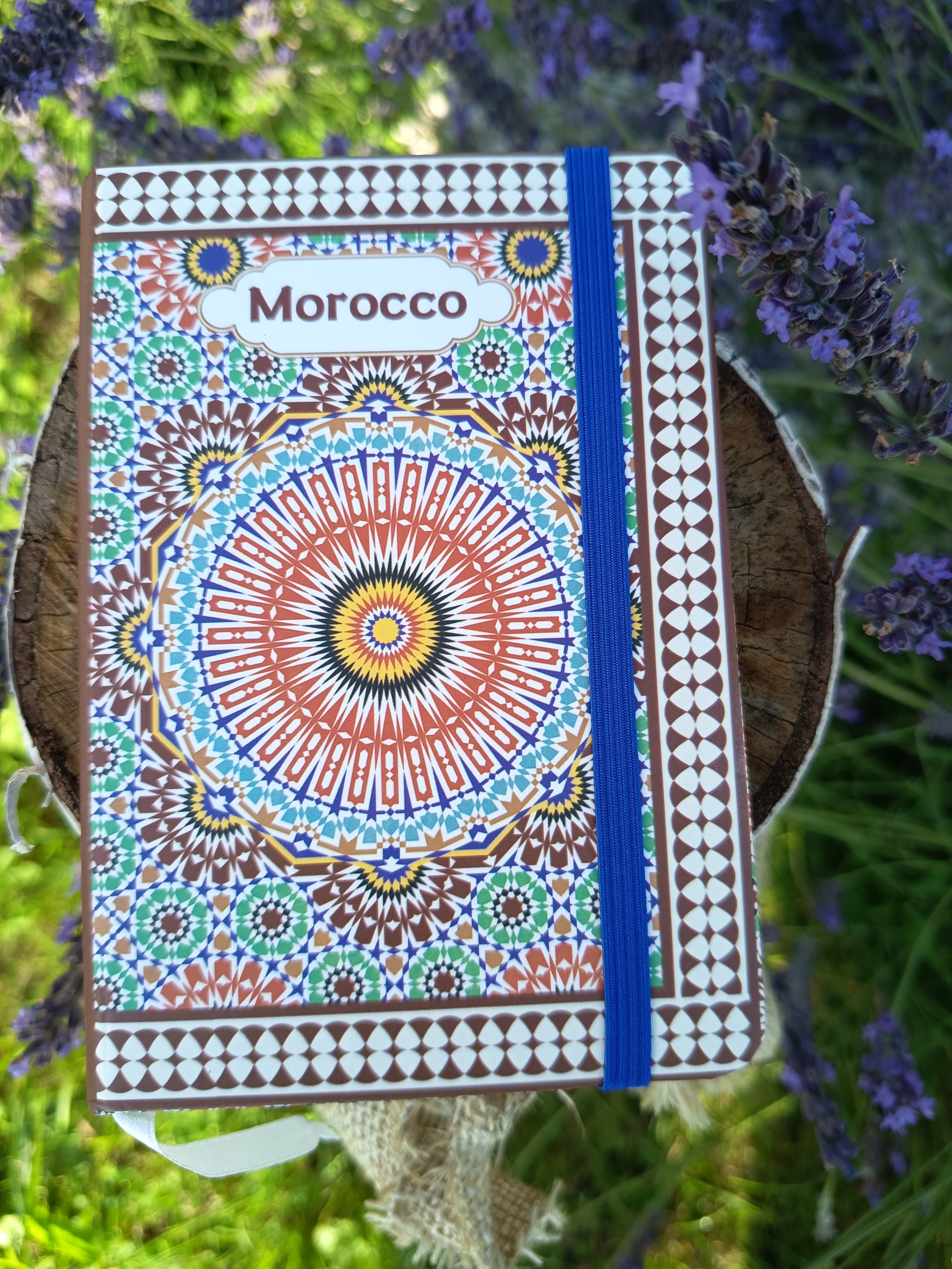 Orientalny notes z Maroka z gumką kolorowy